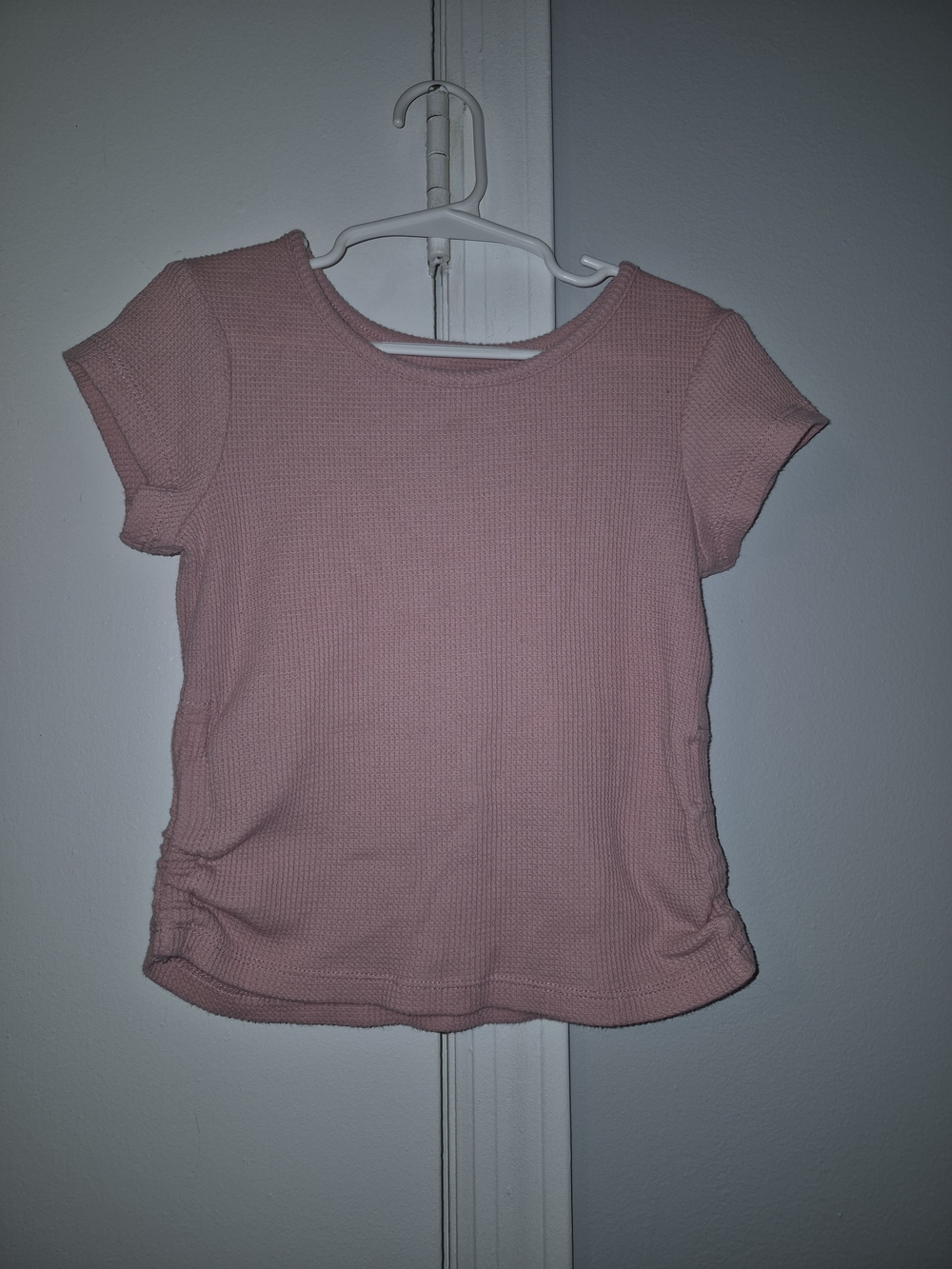 Thereabouts Soft Pink Short Sleeve Waffle Knit Top Size 6/6X
